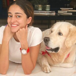 Ananya Panday Instagram With pet dog