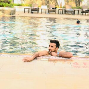Harshal Patel Instagram-Swimming
