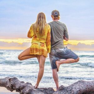 Juliana Semenova Instagram Yoga with Husband