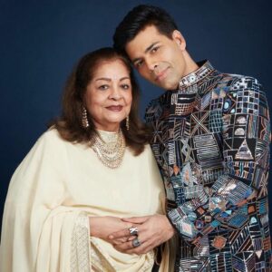 Karan Johar with Mother